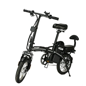 Foldable carbon steel frame 48V250W motor lithium battery electric bicycle
