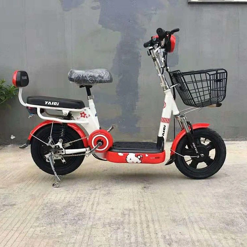 Battery electric bike TAIQI 48V 14 inch  high carbon steel city e bike electric bike 240W COOL EBIKE