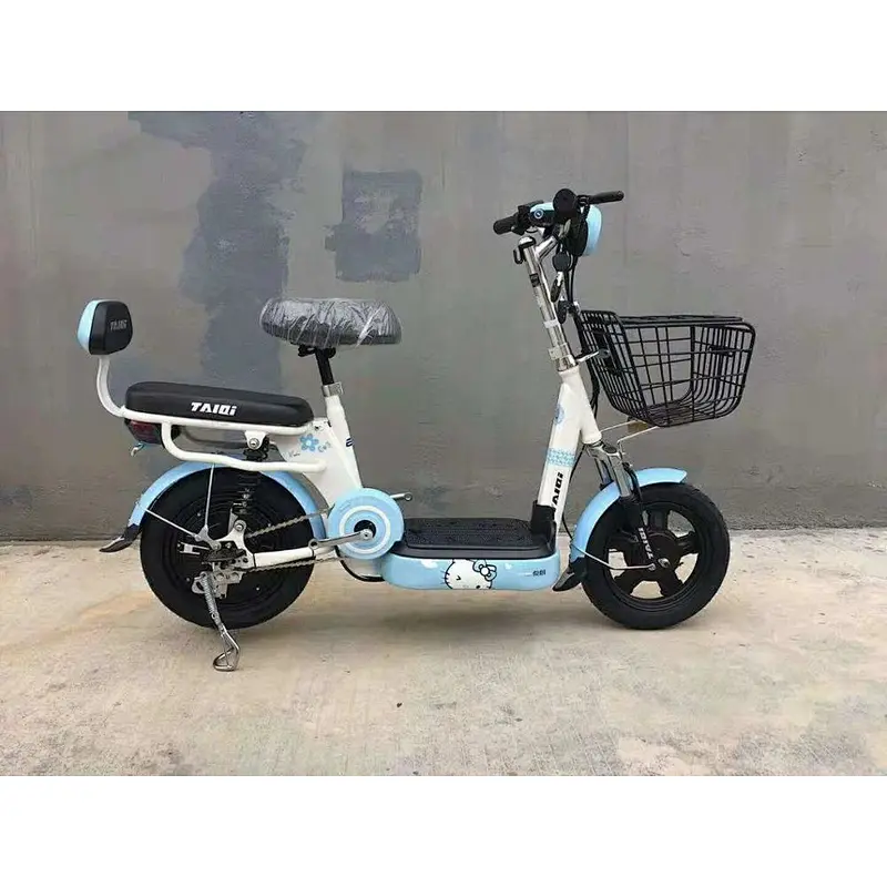 Battery electric bike TAIQI 48V 14 inch  high carbon steel city e bike electric bike 240W COOL EBIKE