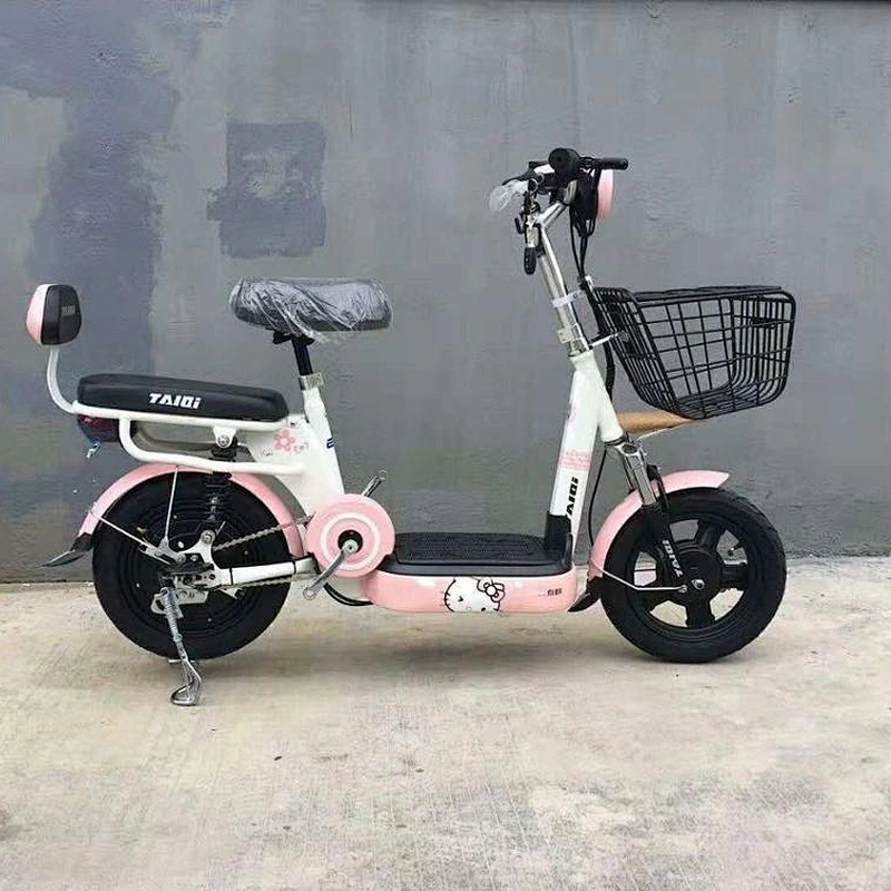 Battery electric bike TAIQI 48V 14 inch  high carbon steel city e bike electric bike 240W COOL EBIKE