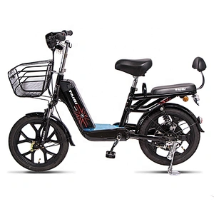 Xiaoqishi 18 inch high carbon steel electric city bike TAIQI 48V 350W motor 10ah lithium battery