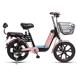 Xiaoqishi 18 inch high carbon steel electric city bike TAIQI 48V 350W motor 10ah lithium battery