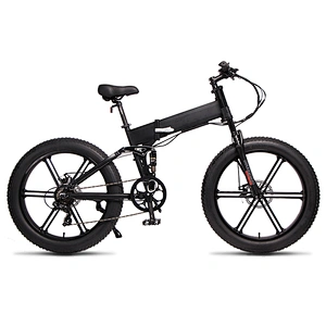 26 inch  48V500W brushless motor 48V11.6AH lithium battery foldable electric bike