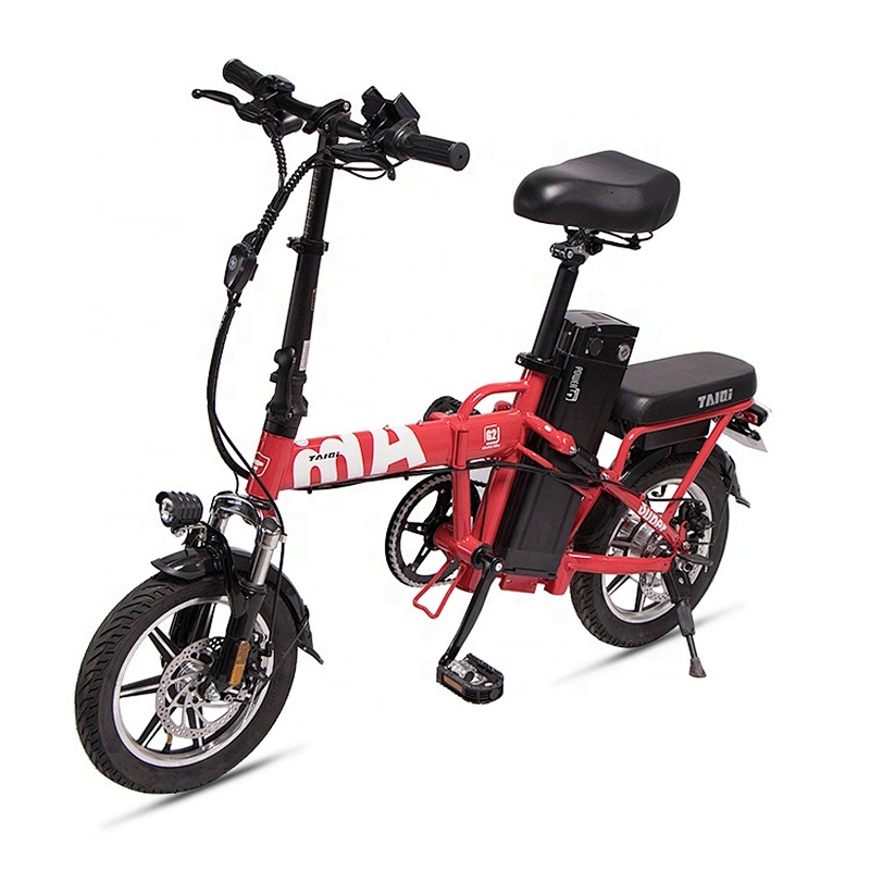 foldable 48V350W brushless motor carbon steel frame electric bicycle