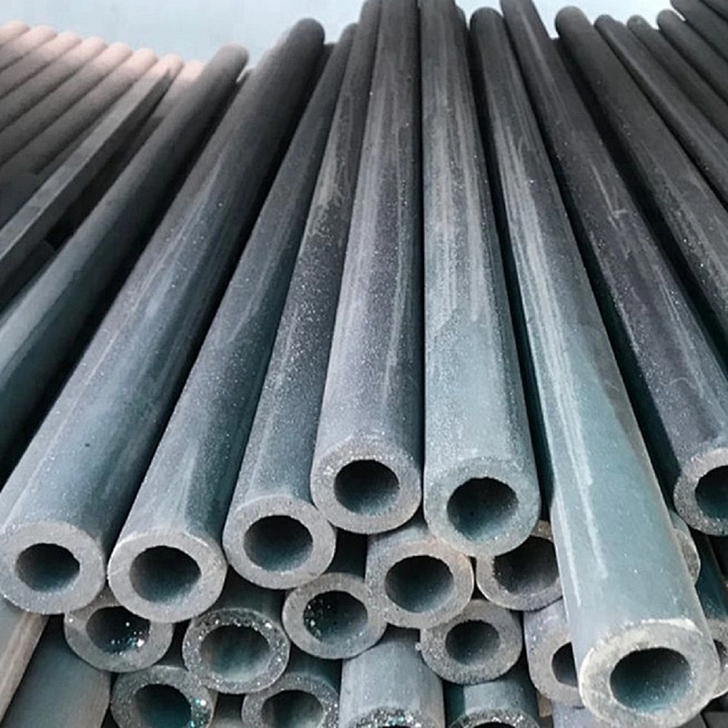 Refractory silicon carbide burner and R-SIC tube