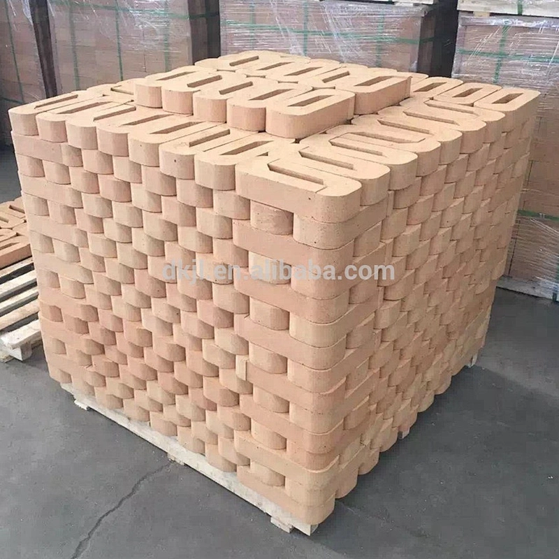 handmade SK32 SK34 Cheap Thin curved fire red clay Brick for heating furnace
