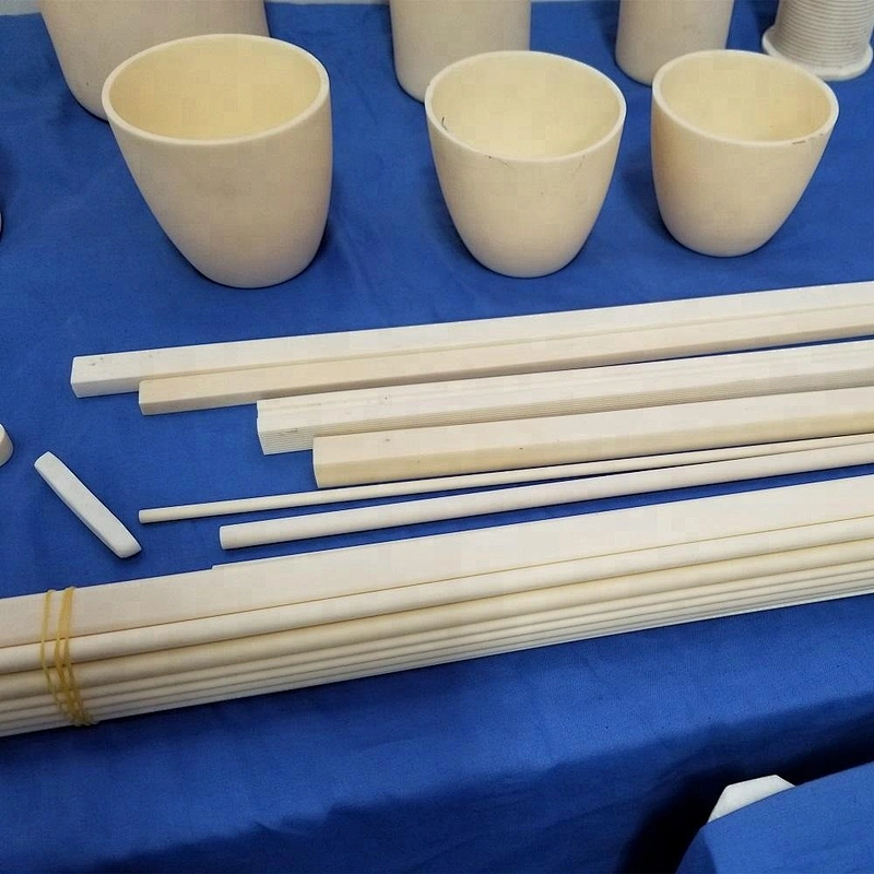 High working temperature 99  al2o3  alumina ceramic furnace tubes