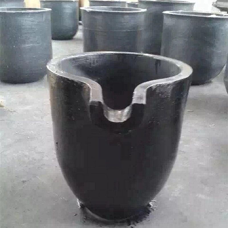 High density 200kg melting aluminium clay graphite crucible for induction furnace