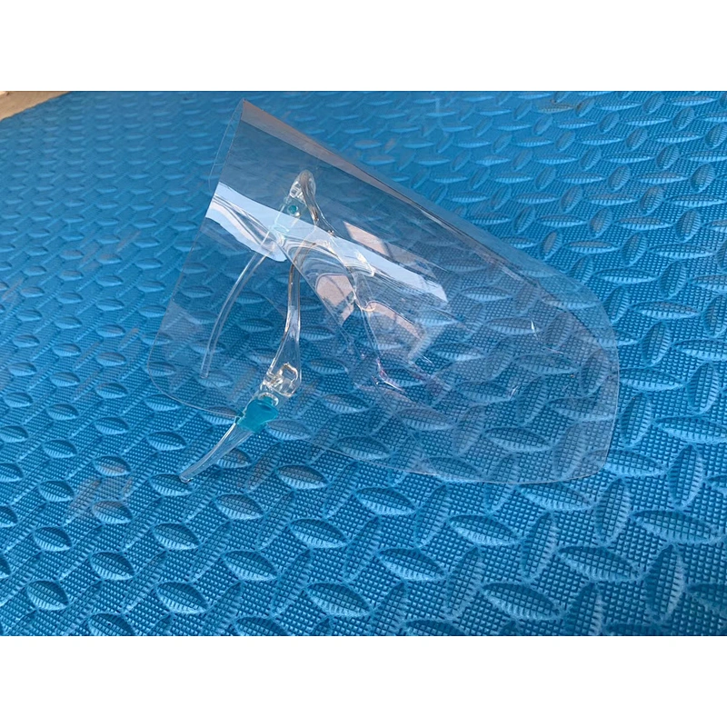 New Design Transparent Anti-fog PET Facial Shield PET with Glasses Frame