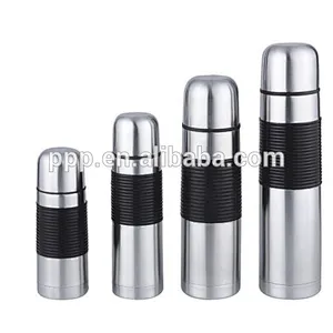 High quality 304 double wall stainless steel vacuum flask with silicone sleeve