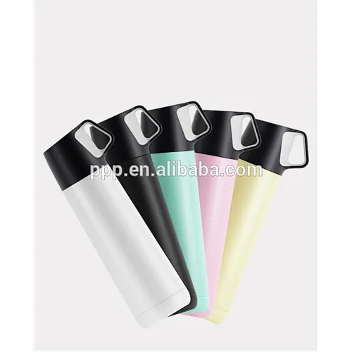 colorful double wall stainless steel vacuum water bottle with handle