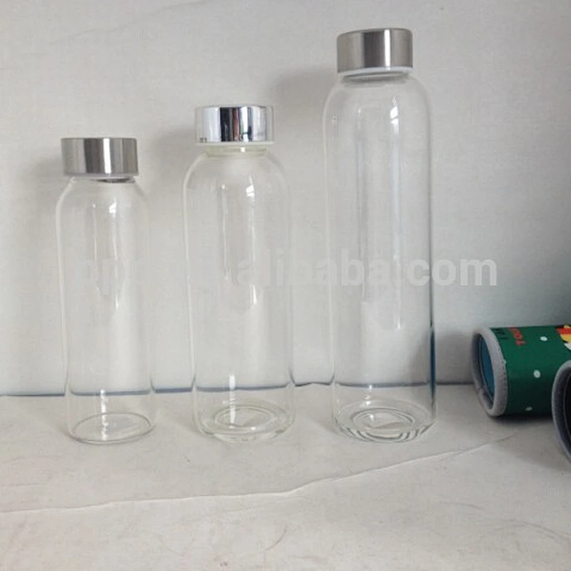 280ml hot selling healthy leak-proof crystal glass insulate sports bottle with sleeve