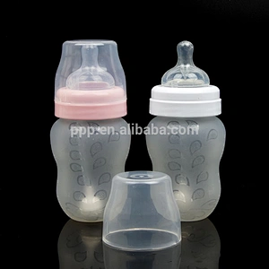180ml food grade BPA free factory direct wholesale logo customize single wall plastic kid's feeding bottle with nipple and straw
