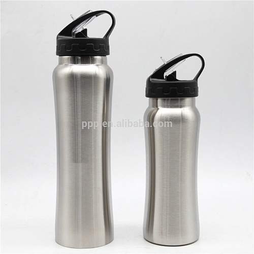 750ml USA hot sale single wall high quality stainless steel logo customized sports water bottle/100% leakproof/wide mouth