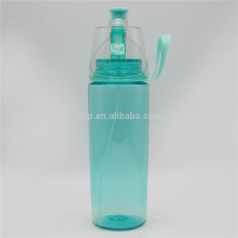 Mist and drinking 2 in 1 Spray Sports Plastic Spary Water Bottle/Climbing Cycling Portable Mist Spray sports water bottle