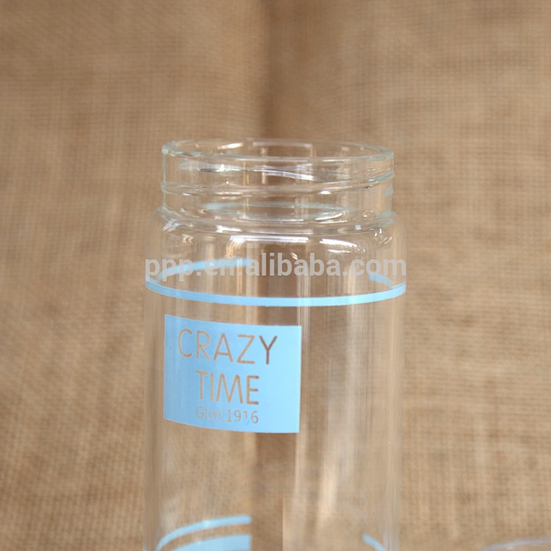 Custom Design BPA Free Wholesale borosilicate glass drink bottle