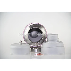 350ml/500ml double wall high-quality stianlss steel logo customized vacuum flask portable with double lids and handle