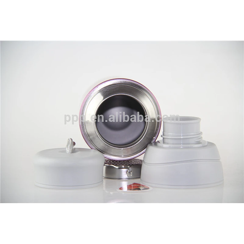 350ml/500ml double wall high-quality stianlss steel logo customized vacuum flask portable with double lids and handle
