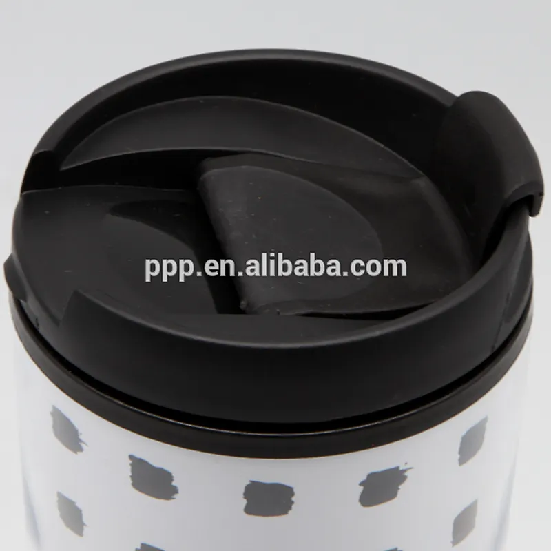 Yongkang double wall BPA free plastic cheap price pet auto mug with heat transfer design for pets