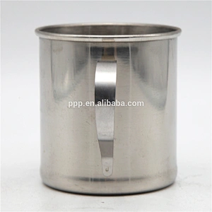 Single wall stainless steel BPA free beer mug with stainless steel handle