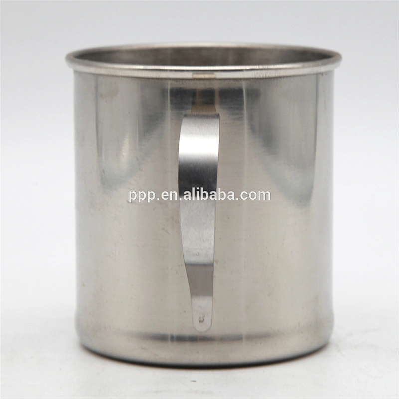 Single wall stainless steel BPA free beer mug with stainless steel handle