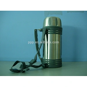 new design thermos travel bottle outdoor bottle travel flask with wide mouth keeps hot or cold 24hours/portable with handle