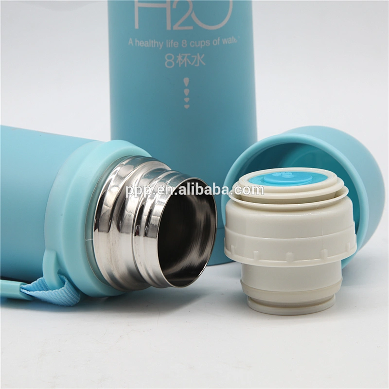 304 or 201 350/500ml double wall stainless steel vacuum water bottle with strap