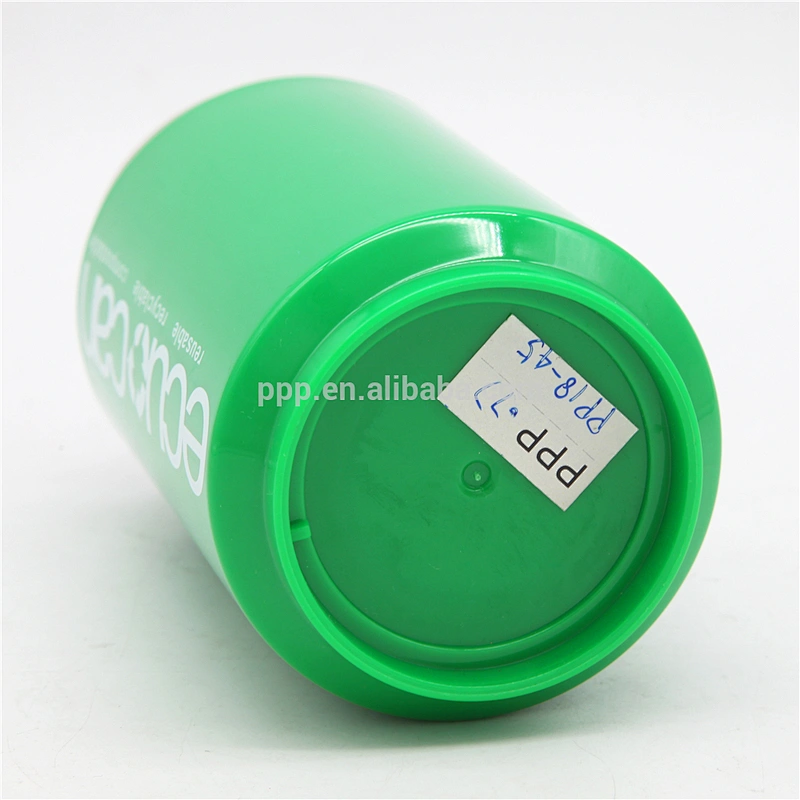 350ml art customed cola beer shaped tin water gift cute plastic can with screw cap