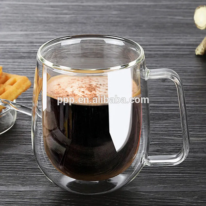 250 ml Heat Resistant Double Wall Layer Clear Glass