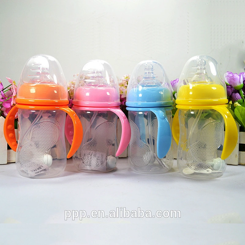 210ml ecofriendly BPA free heat resistant baby feeding bottle food grade reusable material