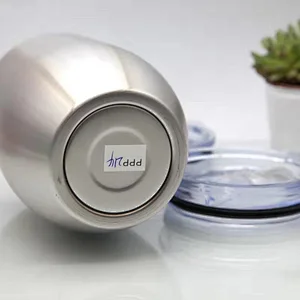 New design 14oz double wall stainless vacuum insulated wine tumbler with 20oz tumbler lid