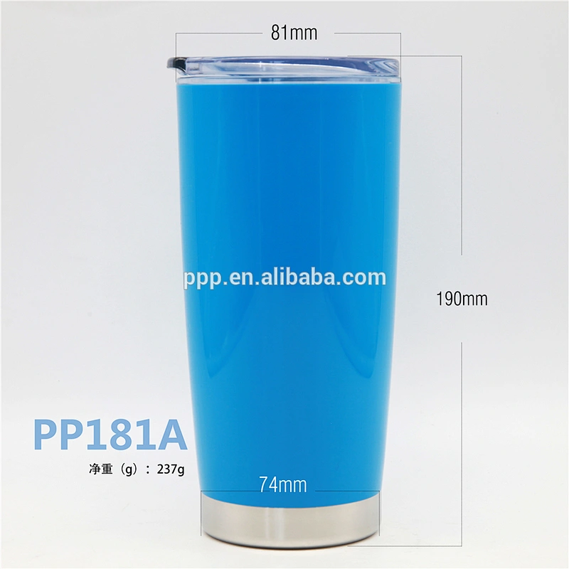 New design double wall colorful plastic tumbler with non-spilled lid and stainless steel bottom