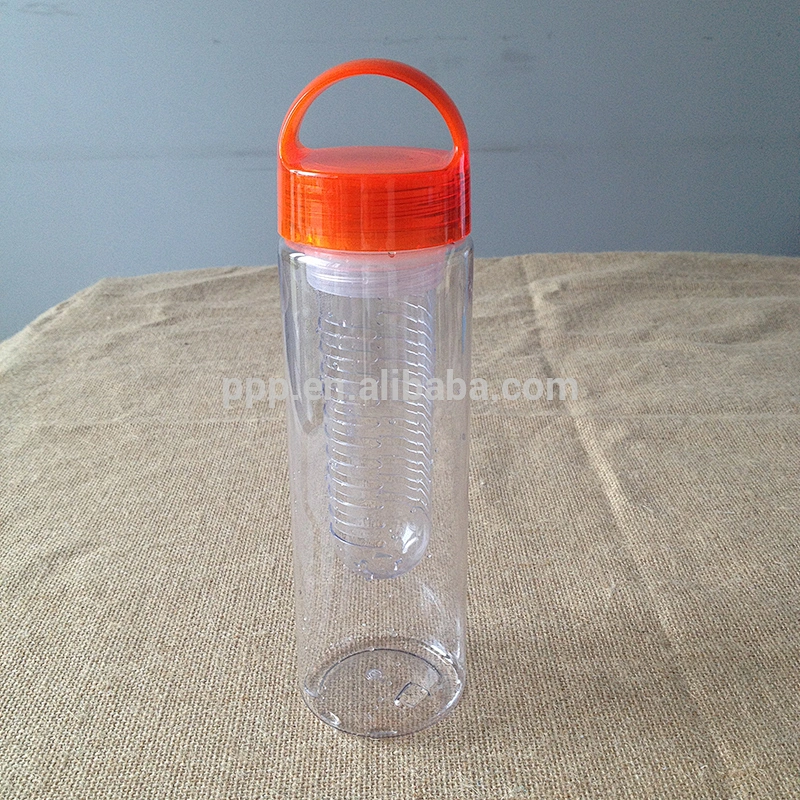 New design hot selling long fruit basket rod fruit bottle BPA free/fruit infuser with rosebox and fixed handle