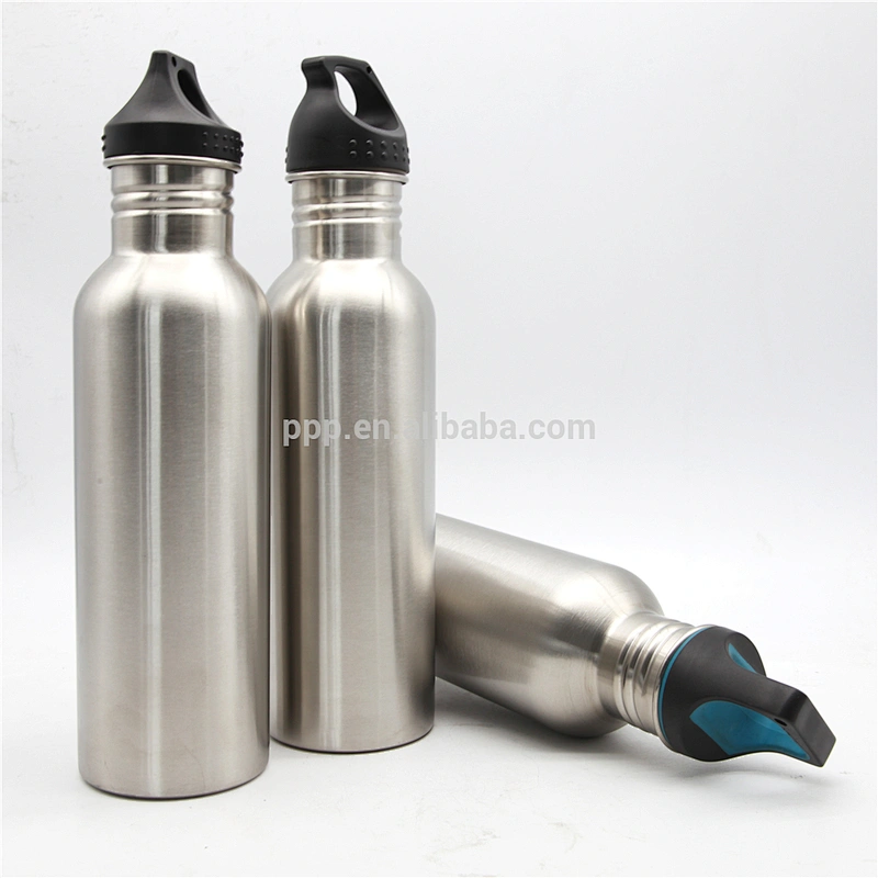 750ml USA hot sale single wall high quality stainless steel logo customized sports water bottle/multiplied lid choice/wide mouth