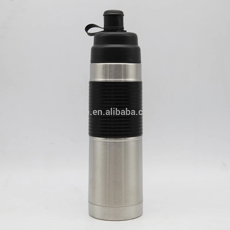 500ml classic double wall stainless steel logo customized vacuum insulated sports water tumbler with silicone band