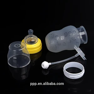 180ml ecofriendly BPA free silicone baby-feeding bottle food grade reusable material bottle