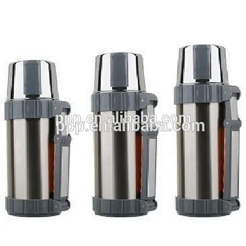 Large capacility double wall stainless steel vacuum travel flask with handle