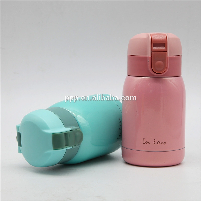 180/360ml double wall stainless steel insulated water bottle with flip top
