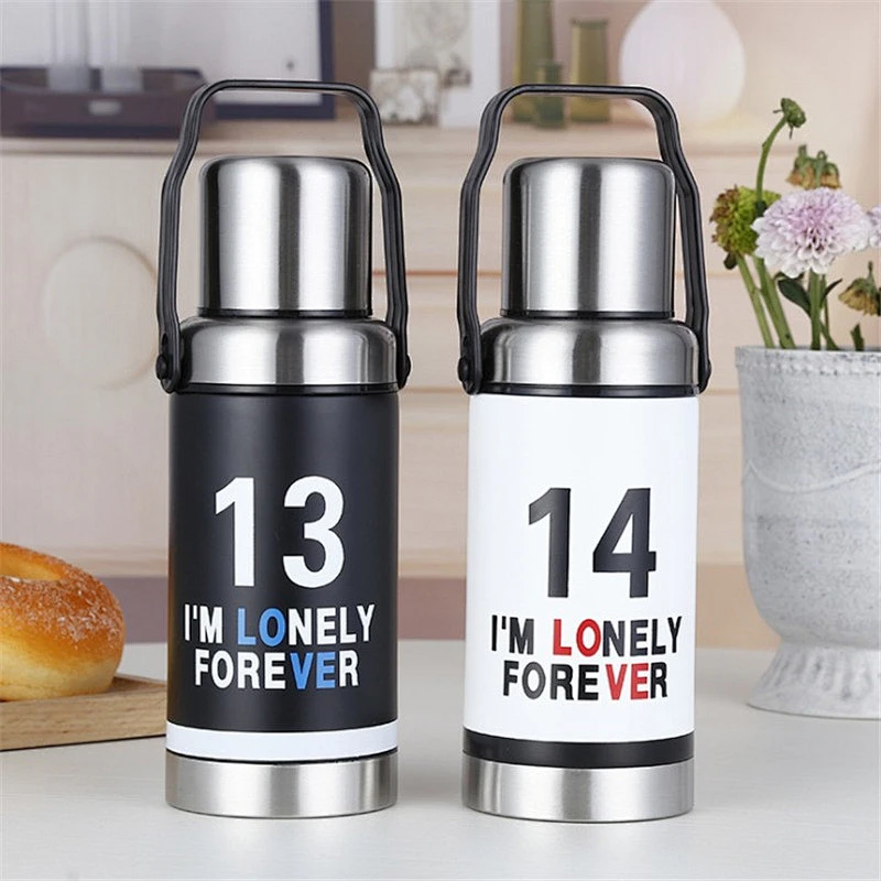 Hot sell small size 360ml  lovers 1314 304 stainless steel vacuum flask high insulation keep warm and cold long time