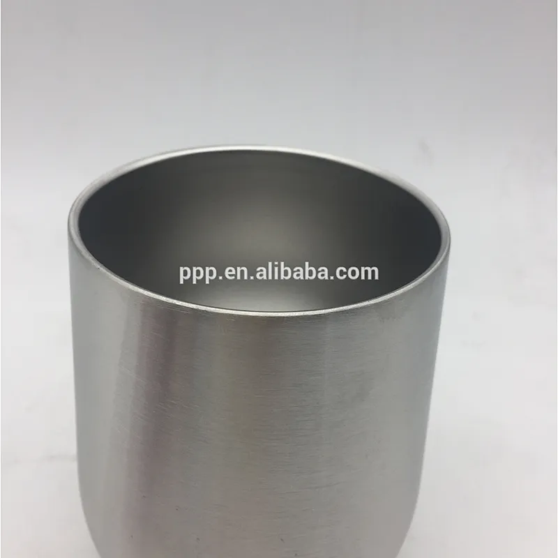 9oz new style double wall stainless steel metal clarity drop tumbler egg shaped cup with lid