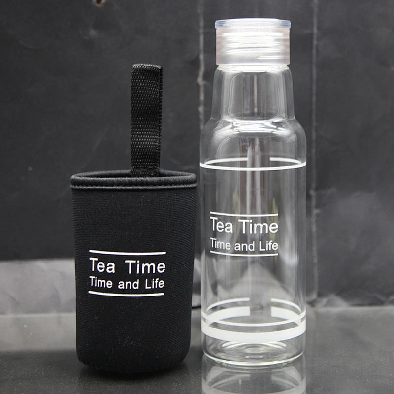 borasilicate glass bottle with string handle