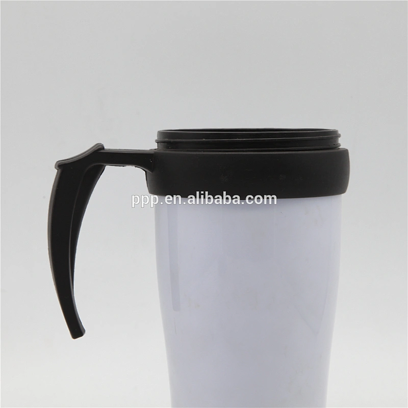 400ml travel bottles with plastic inner stainless steel outer promotional car mugs with lid and handle