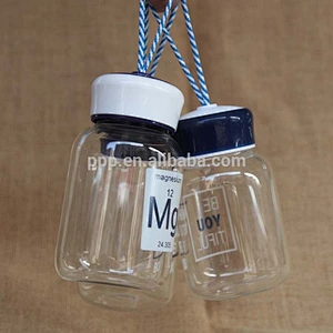 borosilicate glass drink bottle with custom print