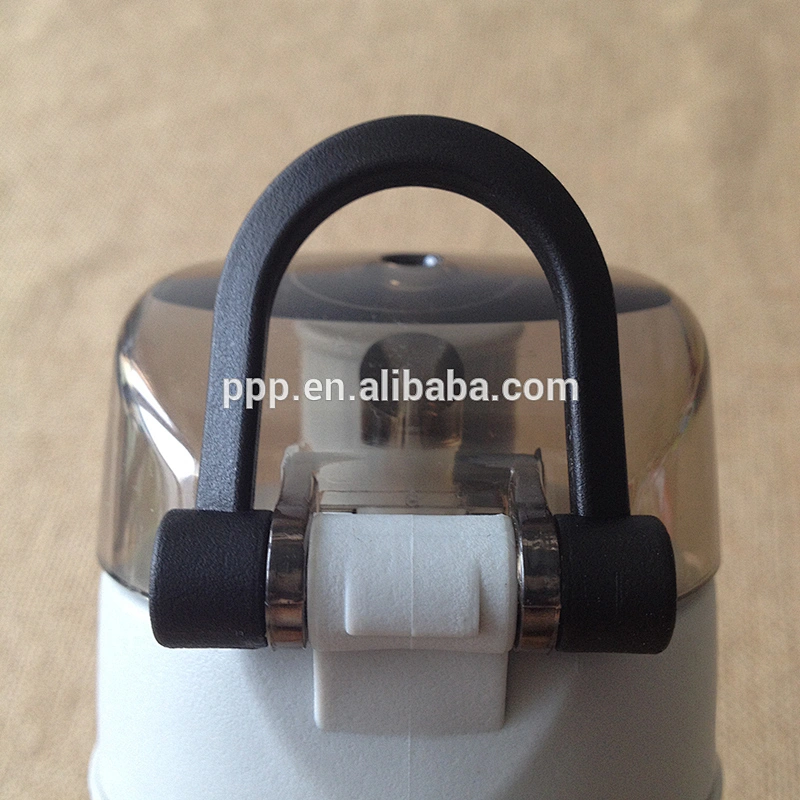 double wall stainless steel insulated water bottle with flip top and snap and closure