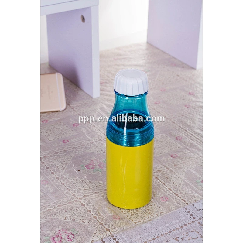 Single wall plastic and stainless steel 500ml popular sports water bottle for outdoor activity