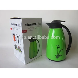 1000ml factory direct wholesale inner glass outer plastic colored coffee mug with cute design
