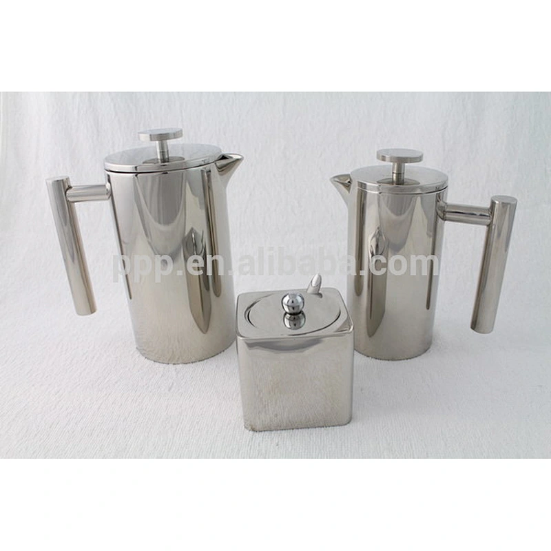double wall stainless steel logo customized french press coffee maker with plunger