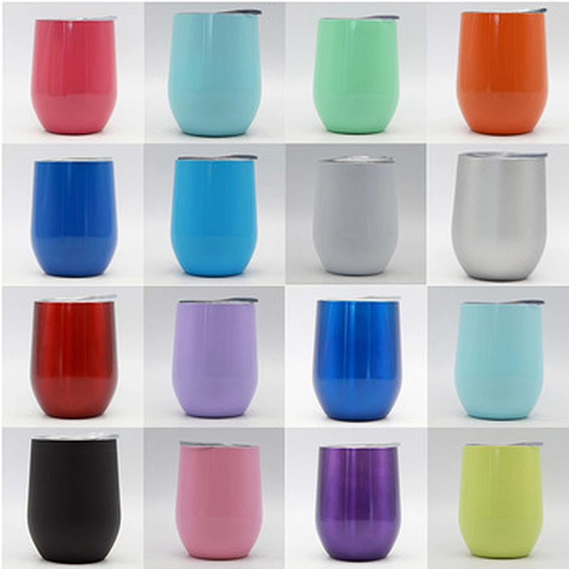 Double wall stainless steel wine tumbler 9oz/12oz 24 colors