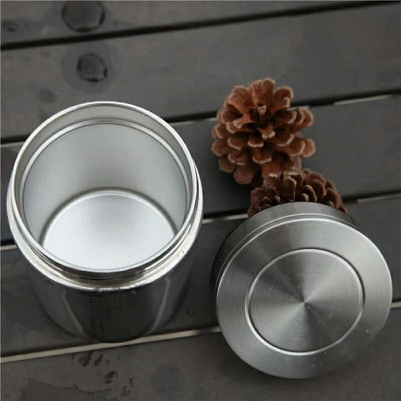 Clear stock cheap price high quality food can double wall stainless steel smoldering can vacuum jar of food
