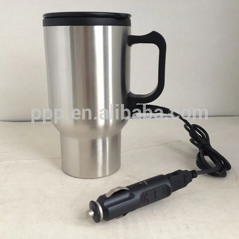chargeable stainless steel travel mug/leakage test passed coffee mug/eletric heat tumbler